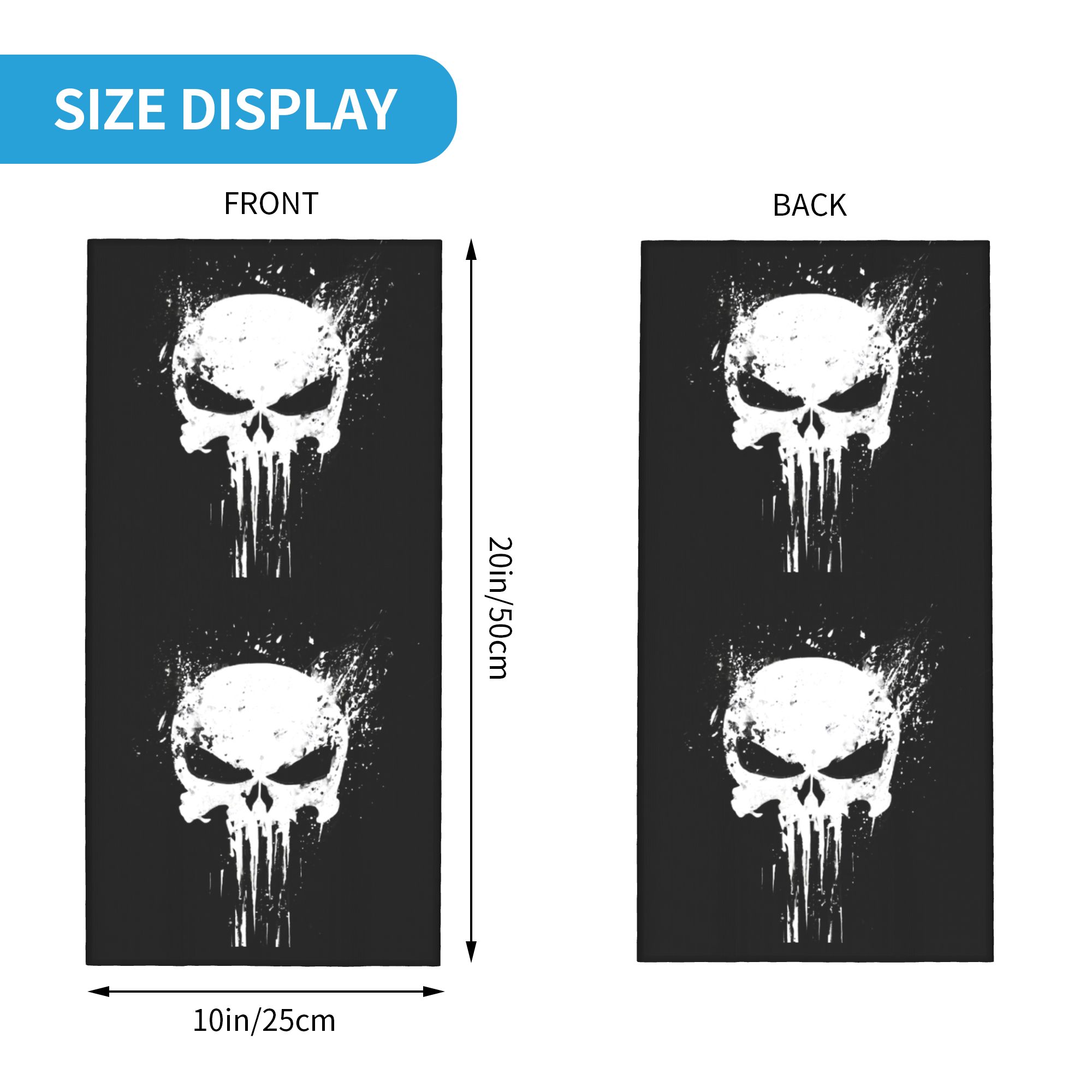 Custom Skeleton Skull Bandana  - Neck Gaiter Fleece recensione e prezzo