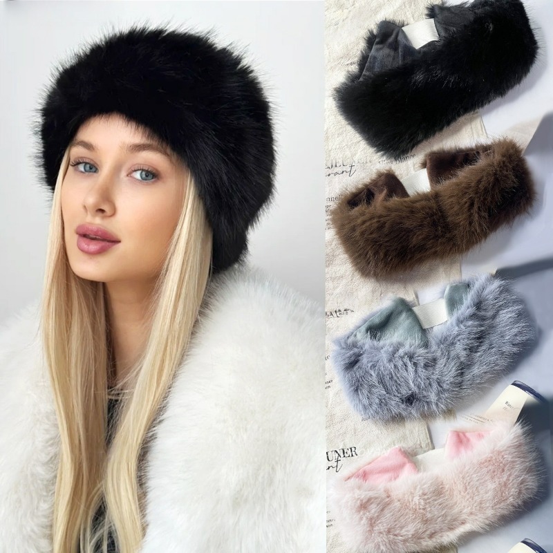 Wide Band Fur Headband Winter  - Fleece Ear Warmer Band recensione e prezzo