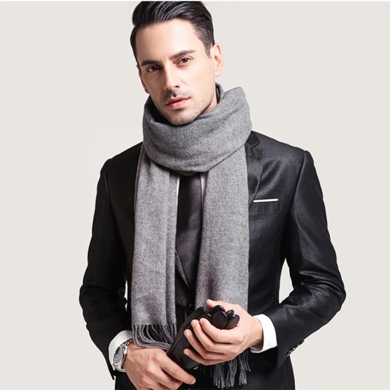 2025 Wool Scarves Winter Soft  - Wool Scarf Men recensione e prezzo