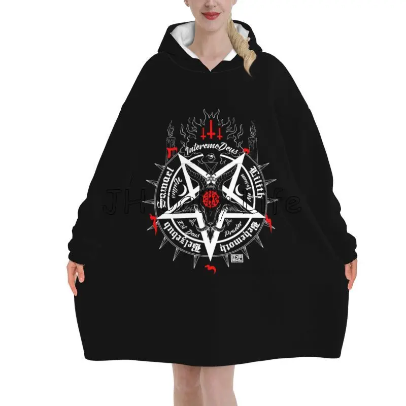 Black Satan Skull Dead Head My - Sherpa Hoodie Fleece recensione e prezzo