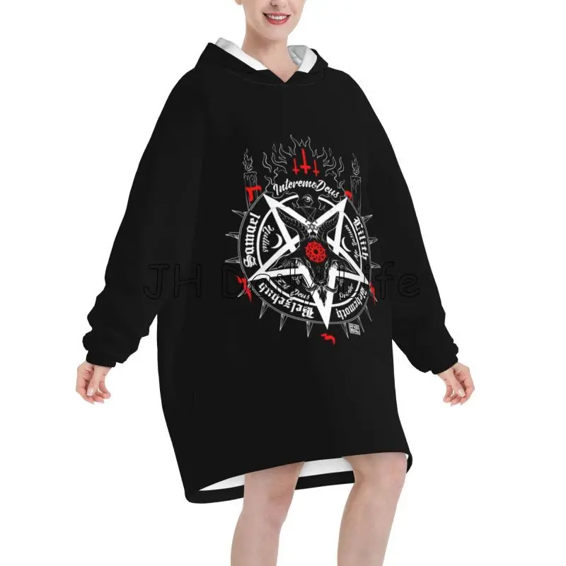 Black Satan Skull Dead Head My - Sherpa Hoodie Fleece recensione e prezzo