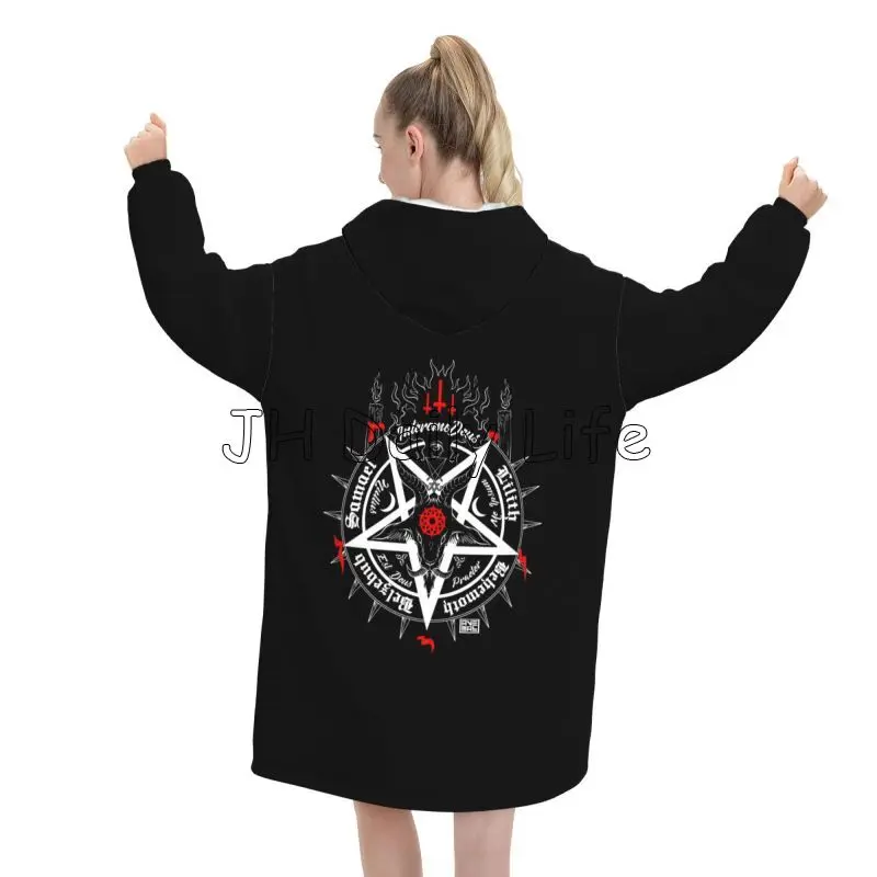 Black Satan Skull Dead Head My - Sherpa Hoodie Fleece recensione e prezzo