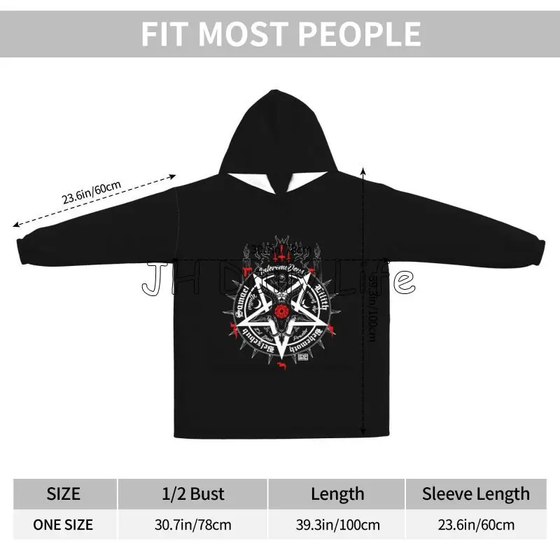Black Satan Skull Dead Head My - Sherpa Hoodie Fleece recensione e prezzo
