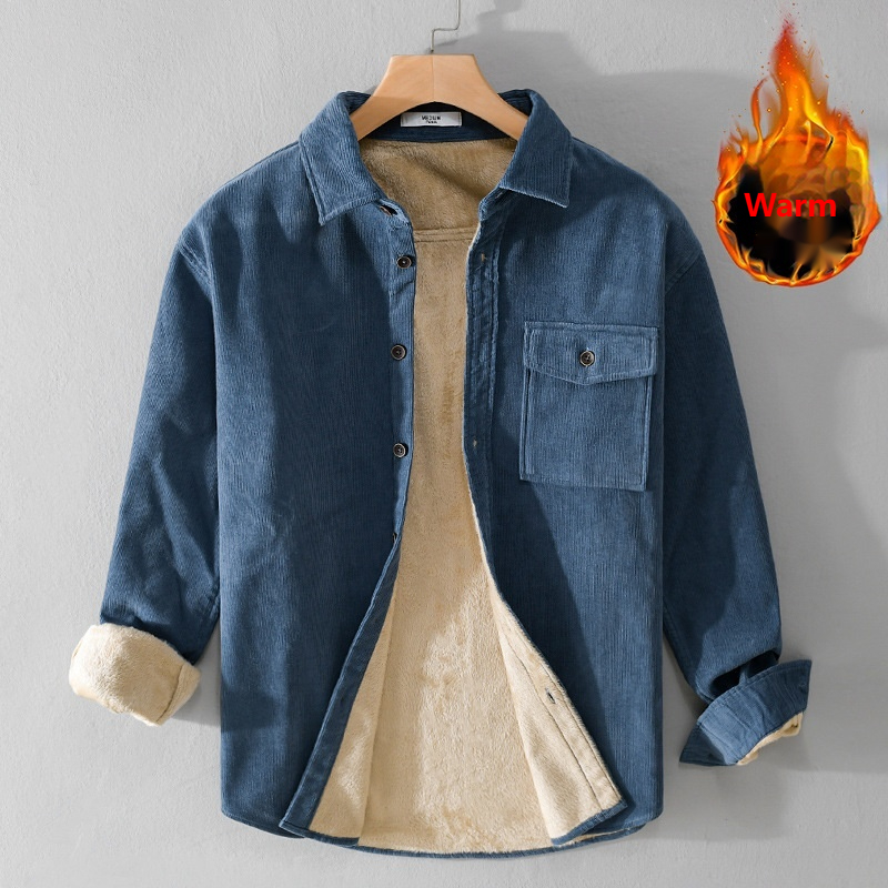 Men's Corduroy Shirt Jacket He - Flannel Shirt Lined recensione e prezzo
