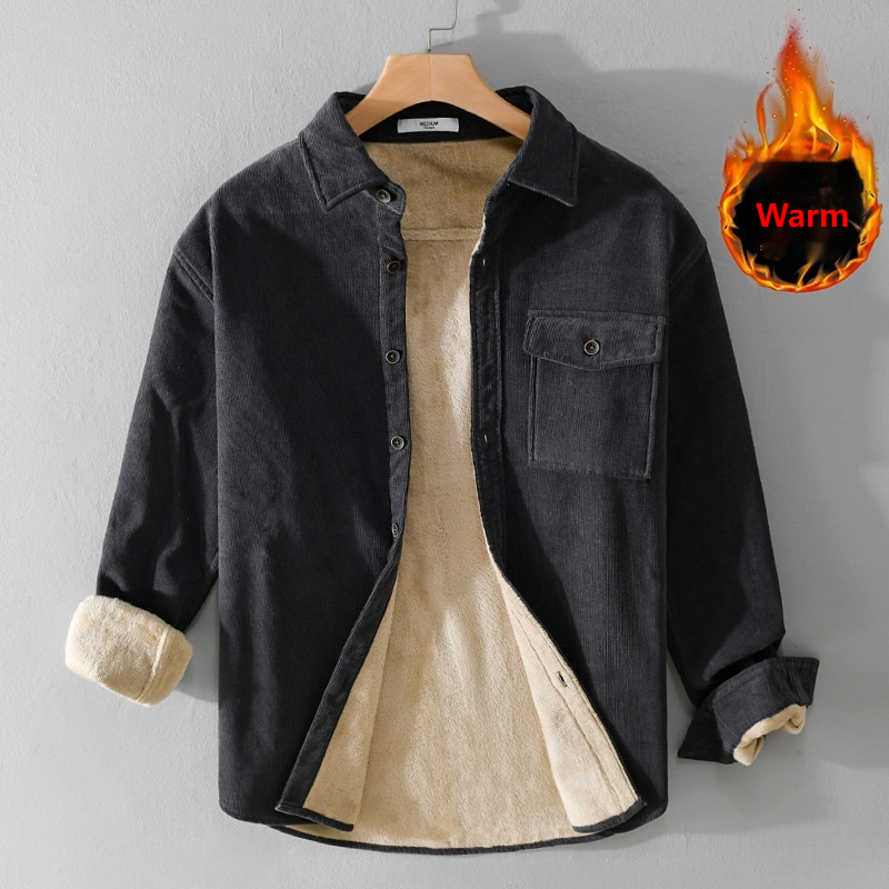 Men's Corduroy Shirt Jacket He - Flannel Shirt Lined recensione e prezzo