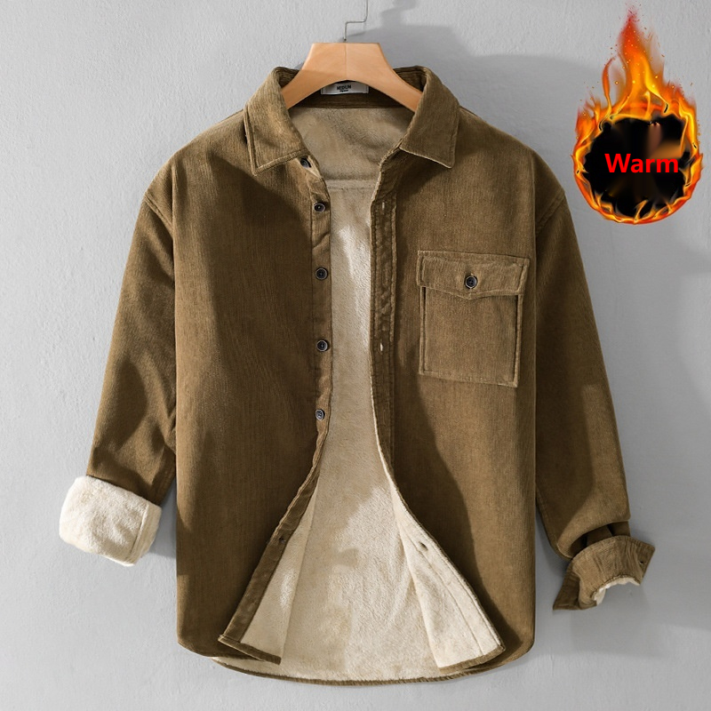 Men's Corduroy Shirt Jacket He - Flannel Shirt Lined recensione e prezzo