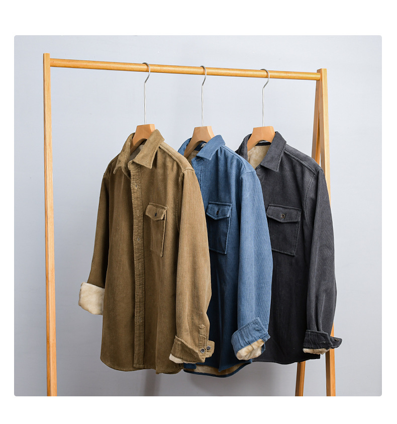 Men's Corduroy Shirt Jacket He - Flannel Shirt Lined recensione e prezzo