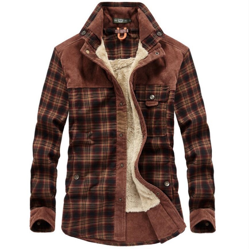 Men's Jackets Winter Windproof - Flannel Shirt Lined recensione e prezzo