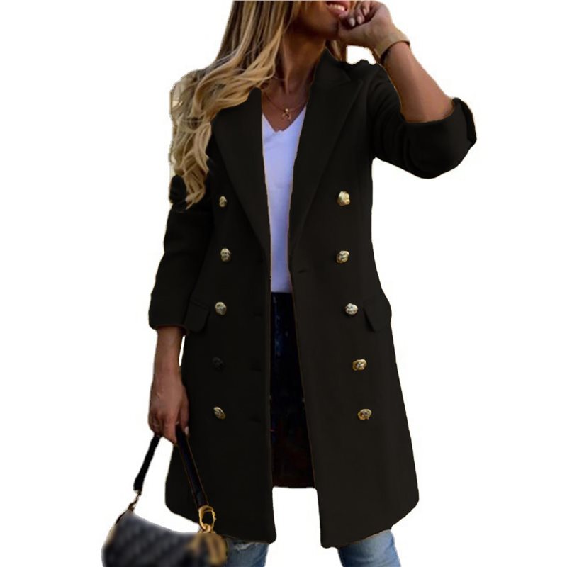 A24F-Women Fall Winter Wool Co - Wool Coat Peacoat recensione e prezzo