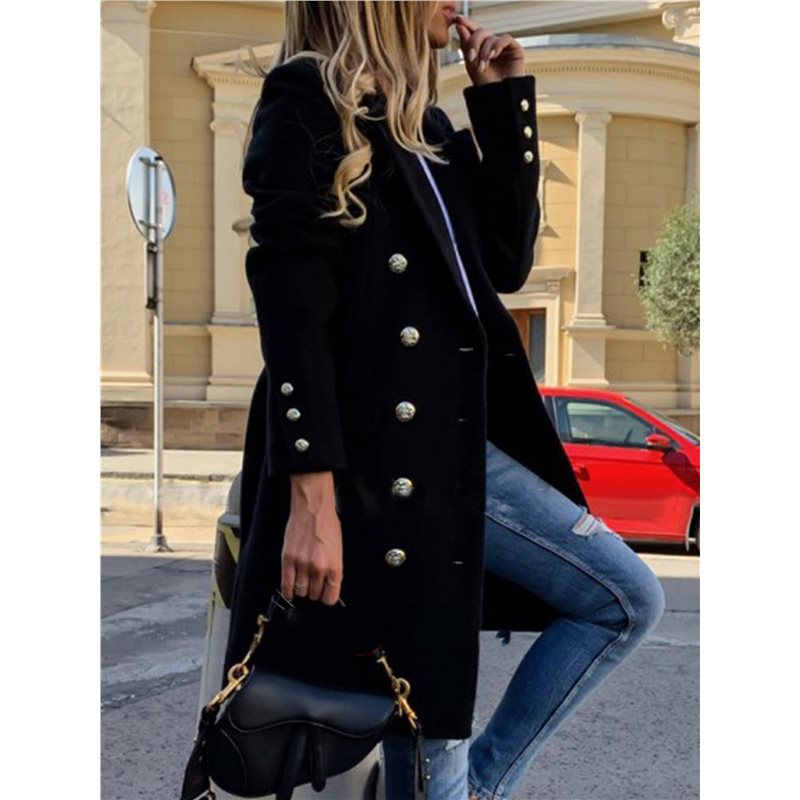 A24F-Women Fall Winter Wool Co - Wool Coat Peacoat recensione e prezzo