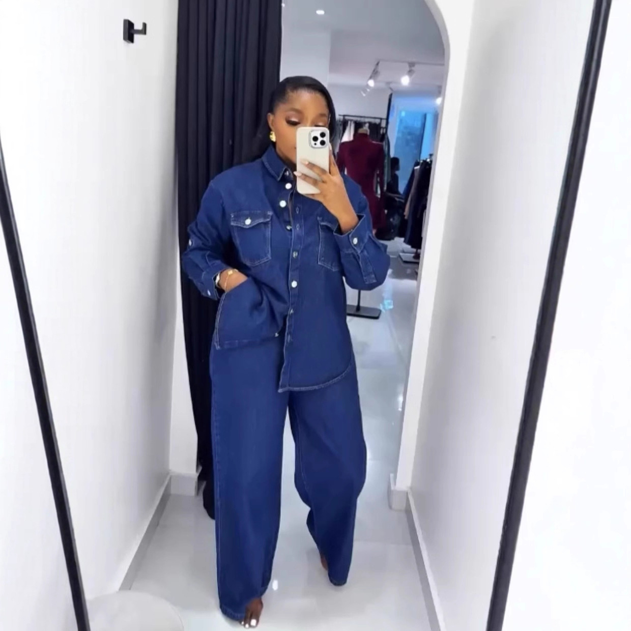 Jeans 2 Piece Sets Women Denim - Down Jacket Packable recensione e prezzo