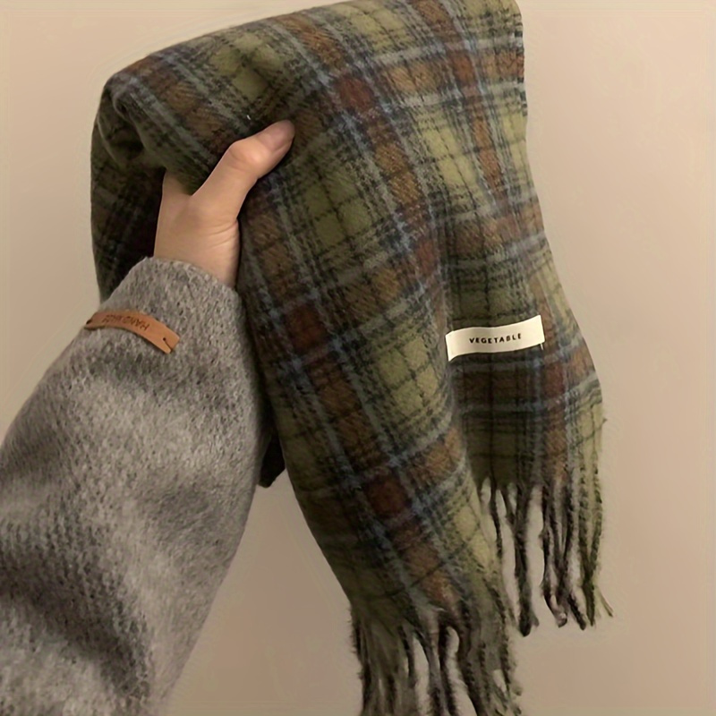 Vintage Green Plaid Tassel Sca - Cashmere Pashmina Wrap recensione e prezzo