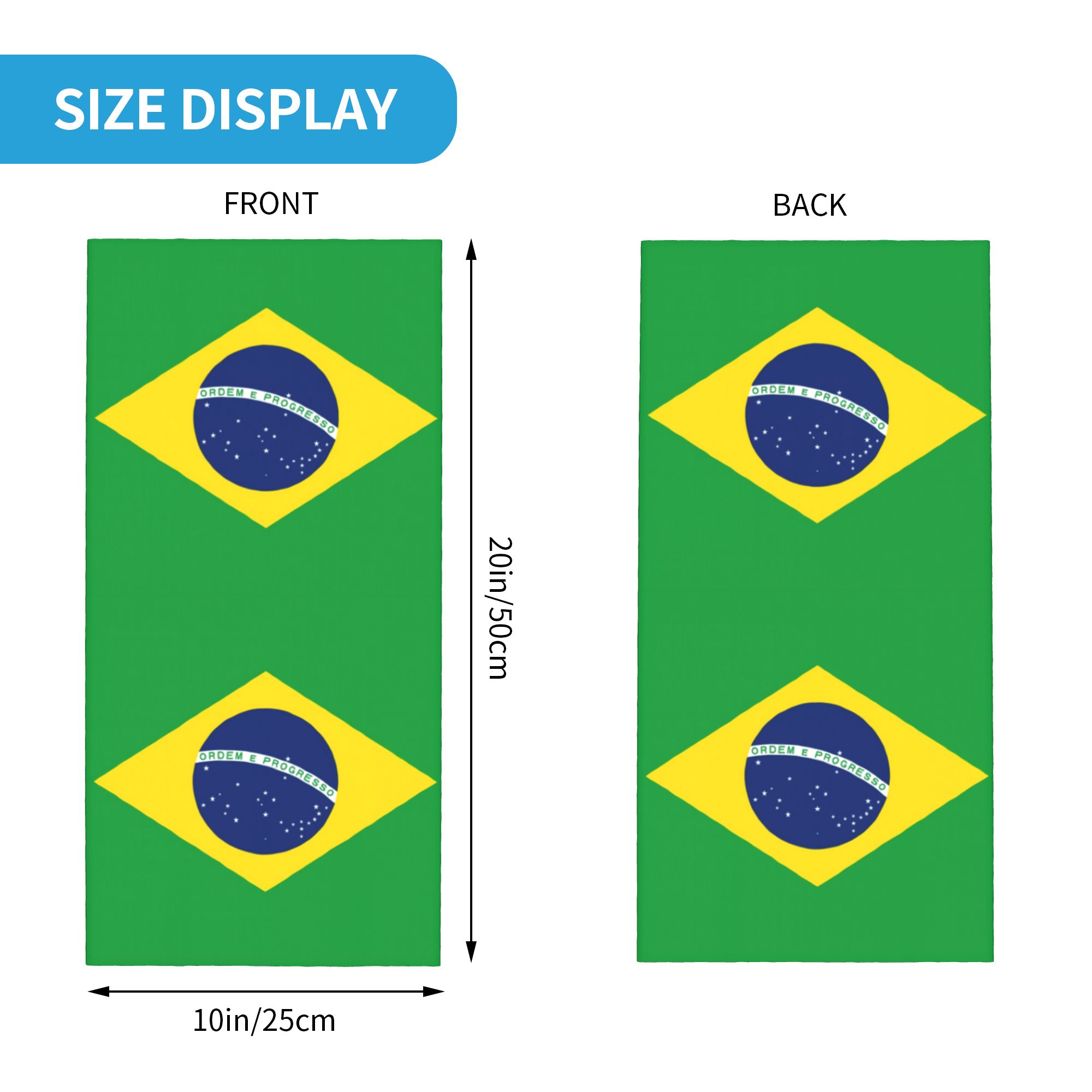 Custom Brazil Flag Bandana Nec - Neck Gaiter Fleece recensione e prezzo