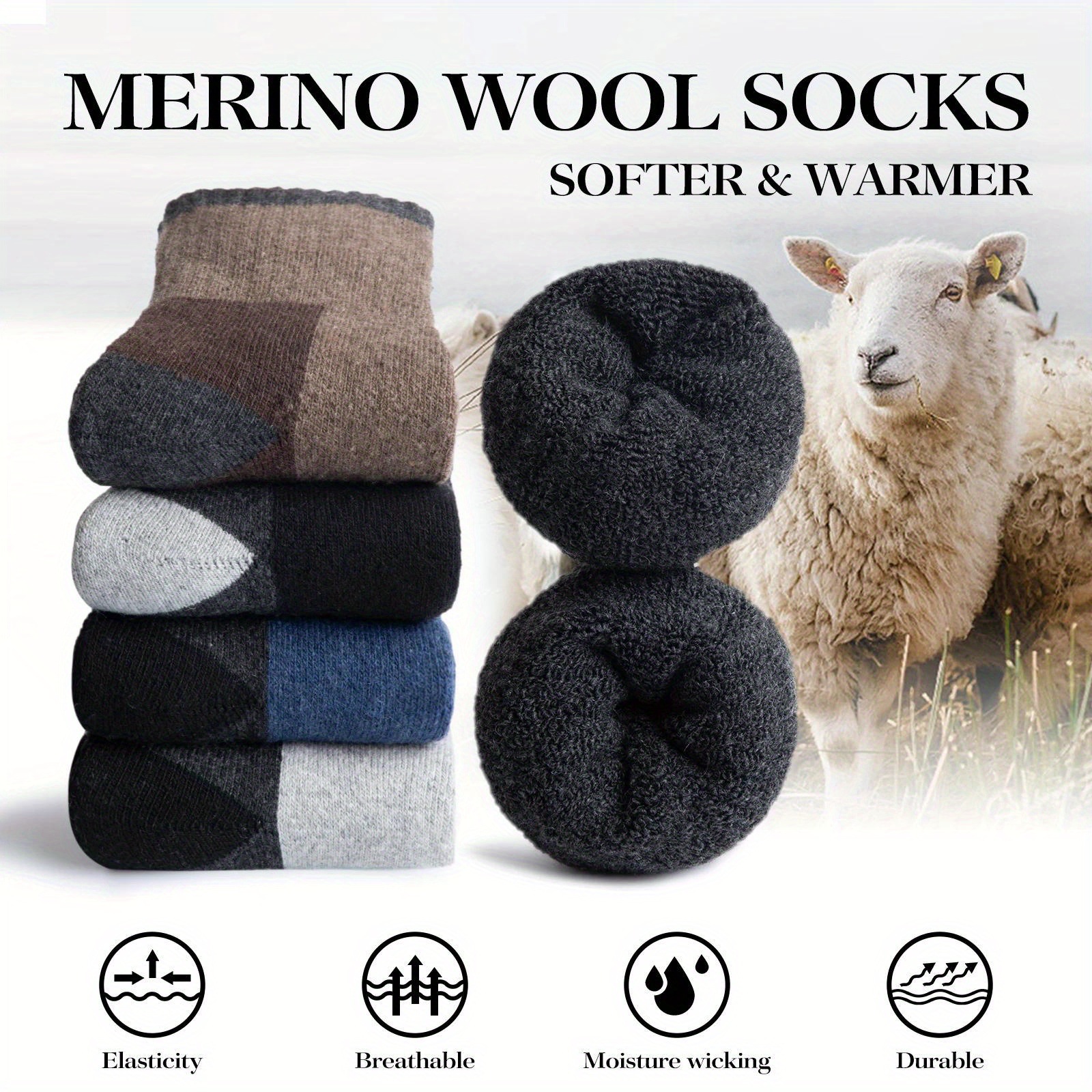 Winter Merino Wool Socks Thick - Thermal Sock Wool recensione e prezzo