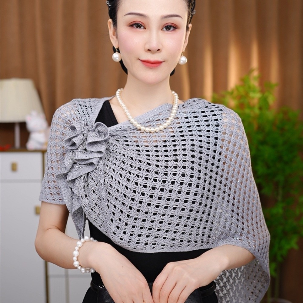 Sparkly Design Hollow Out Card - Shawl Wrap Winter recensione e prezzo
