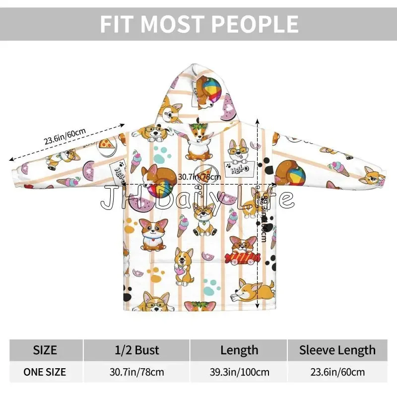 Cute Corgi Dog Wearable Hoodie - Sherpa Hoodie Fleece recensione e prezzo