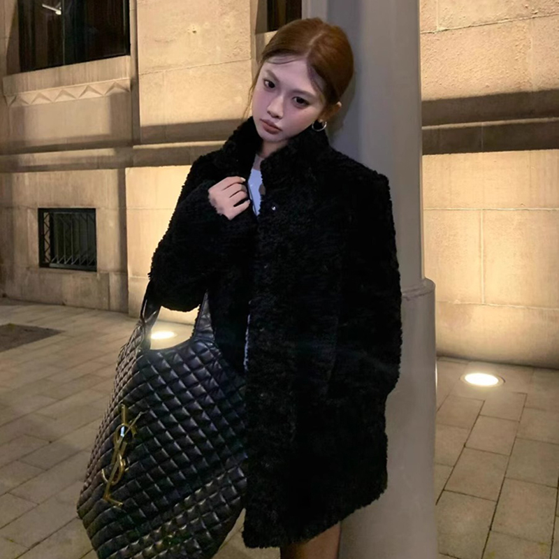 Lamb Wool Jacket Coat Woman Wa - Wool Coat Peacoat recensione e prezzo