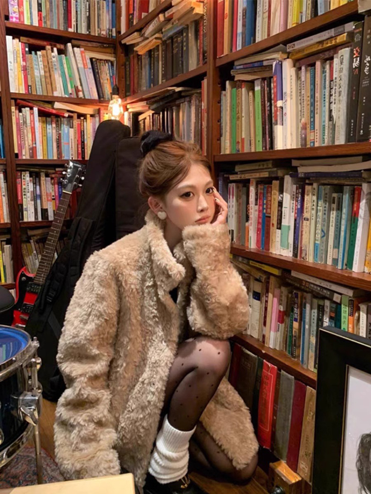 Lamb Wool Jacket Coat Woman Wa - Wool Coat Peacoat recensione e prezzo