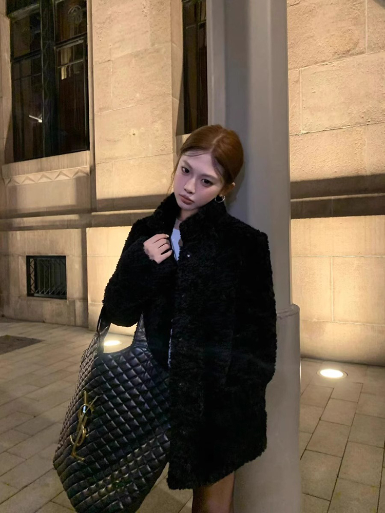 Lamb Wool Jacket Coat Woman Wa - Wool Coat Peacoat recensione e prezzo