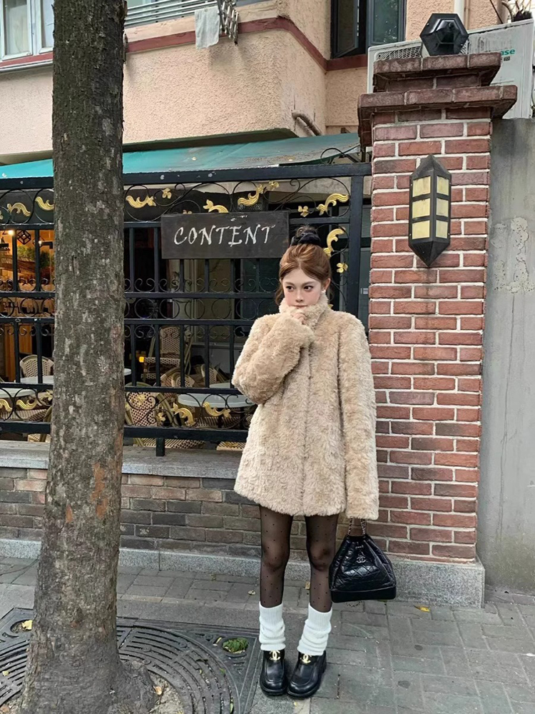 Lamb Wool Jacket Coat Woman Wa - Wool Coat Peacoat recensione e prezzo
