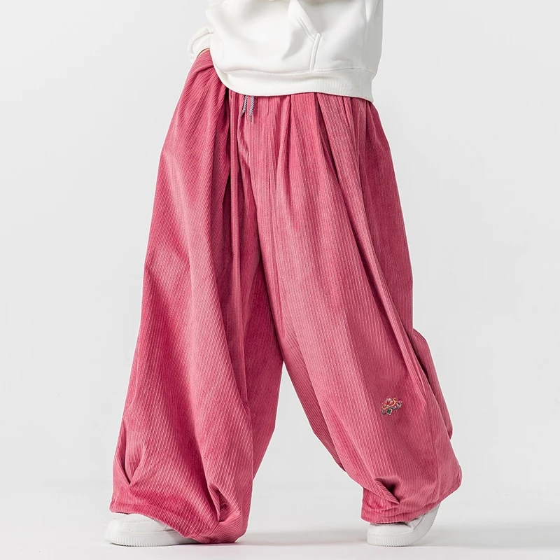 Men Corduroy Wide Leg Pants Me - Corduroy Pant Warm recensione e prezzo