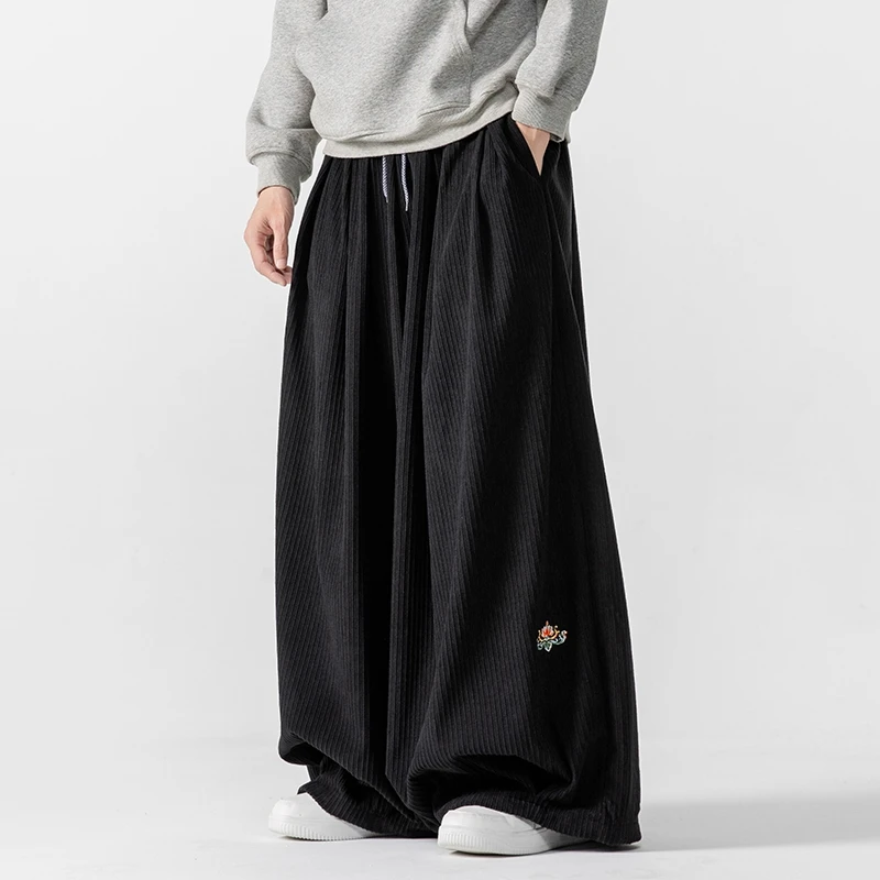 Men Corduroy Wide Leg Pants Me - Corduroy Pant Warm recensione e prezzo