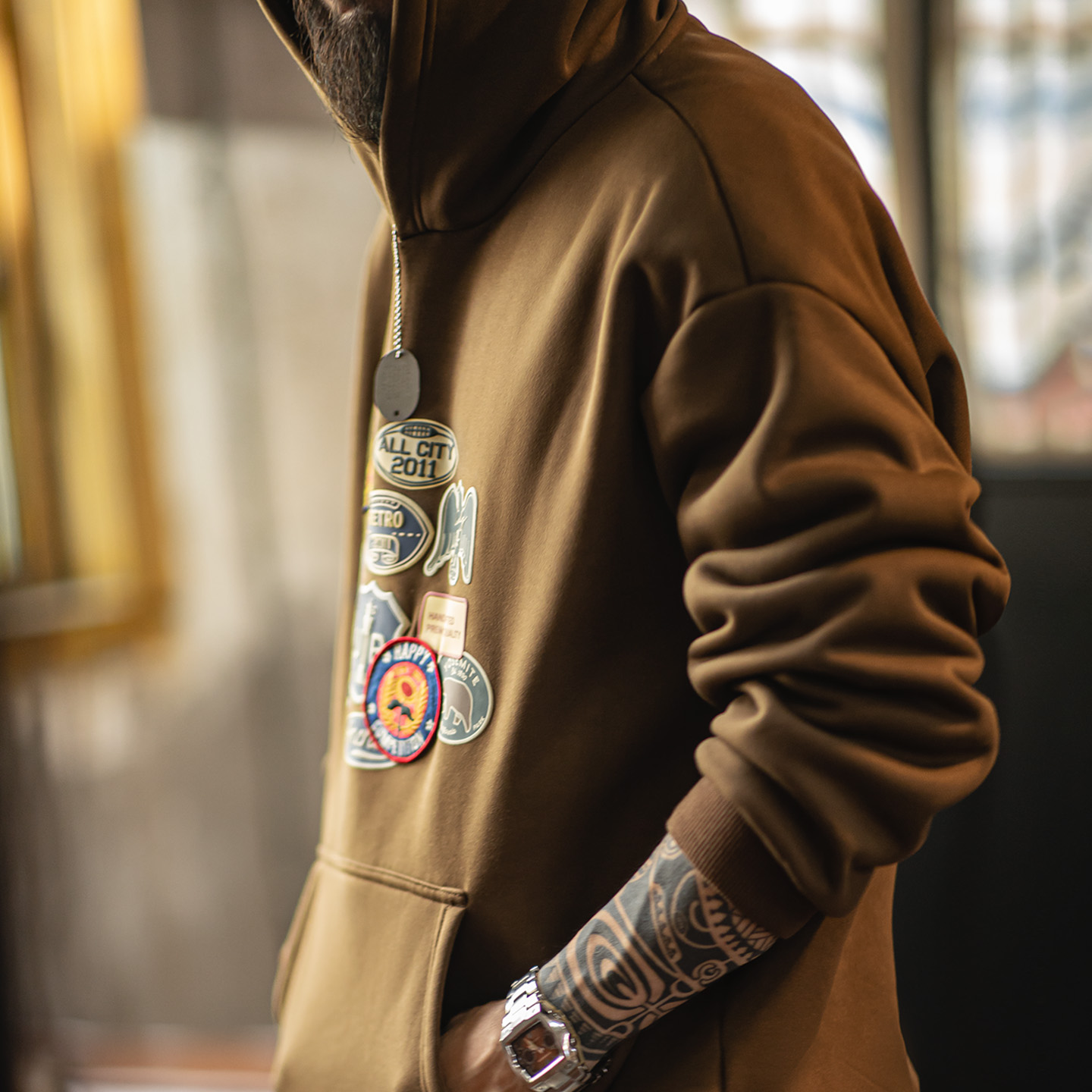 Maden Vintage Men's Embroidere - Sherpa Hoodie Fleece recensione e prezzo