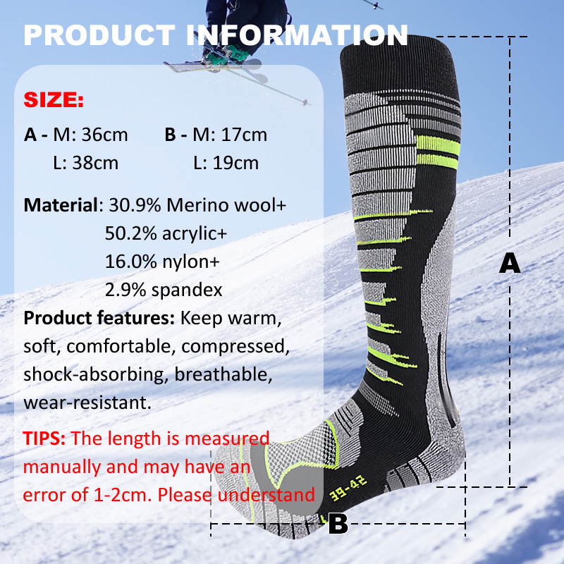 Merino Wool Ski Socks Cold Wea - Thermal Sock Wool recensione e prezzo