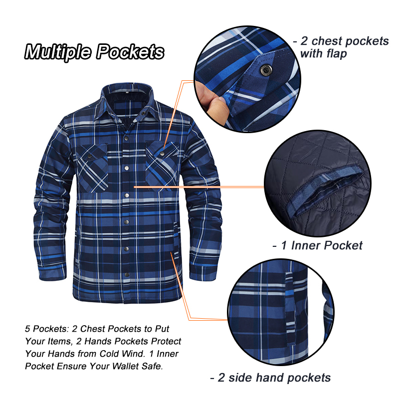 Winter Plaid Shirts For Mens T - Flannel Shirt Lined recensione e prezzo
