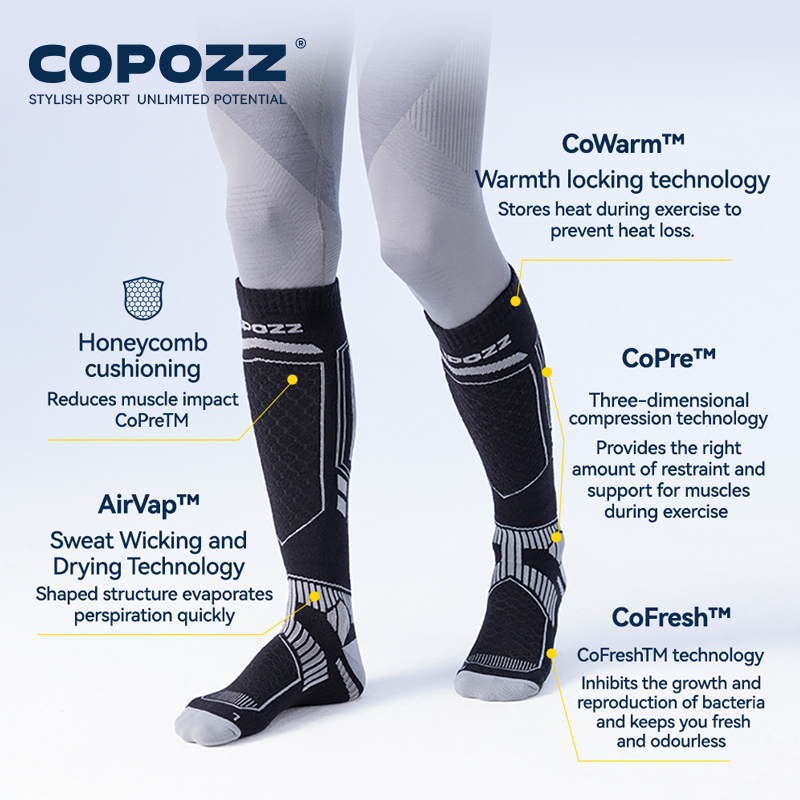 COPOZZ New Winter Ski Socks Me - Thermal Sock Wool recensione e prezzo