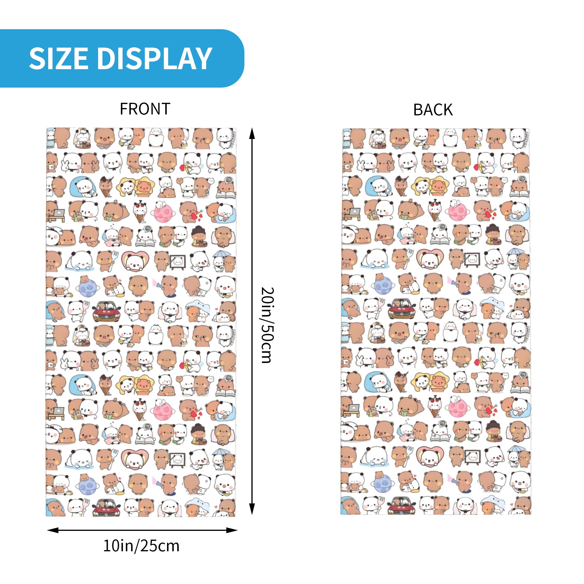 Custom Bear Cartoon Peach And  - Neck Gaiter Fleece recensione e prezzo