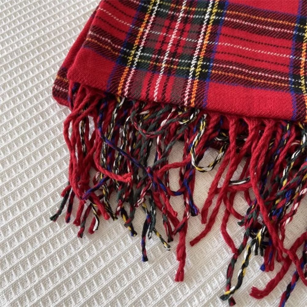 Retro Tassel Plaid Wool Scarf  - Wool Scarf Men recensione e prezzo