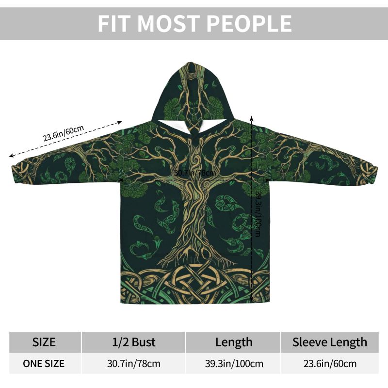 Tree of Life Celtic Pattern Bl - Sherpa Hoodie Fleece recensione e prezzo