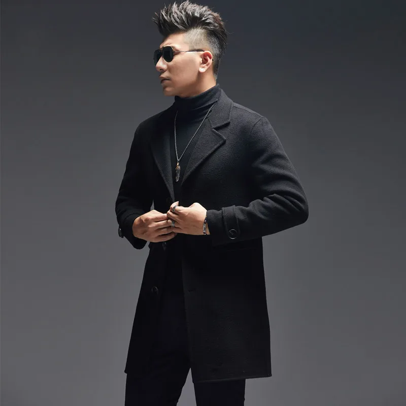 AYUNSUE 100% Wool Coat Men Aut - Wool Coat Peacoat recensione e prezzo