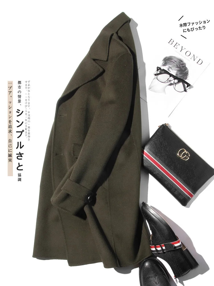 AYUNSUE 100% Wool Coat Men Aut - Wool Coat Peacoat recensione e prezzo