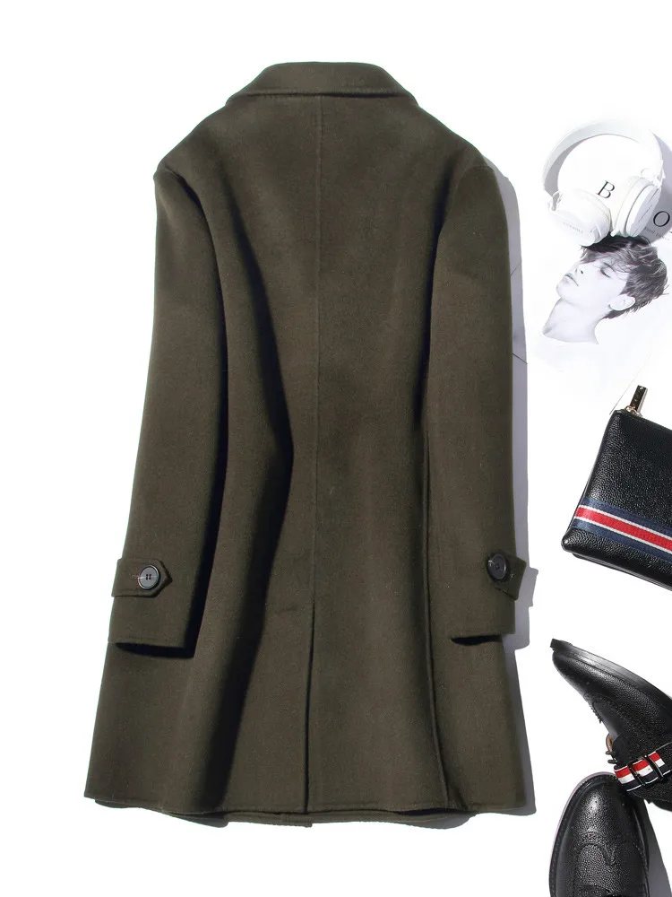 AYUNSUE 100% Wool Coat Men Aut - Wool Coat Peacoat recensione e prezzo