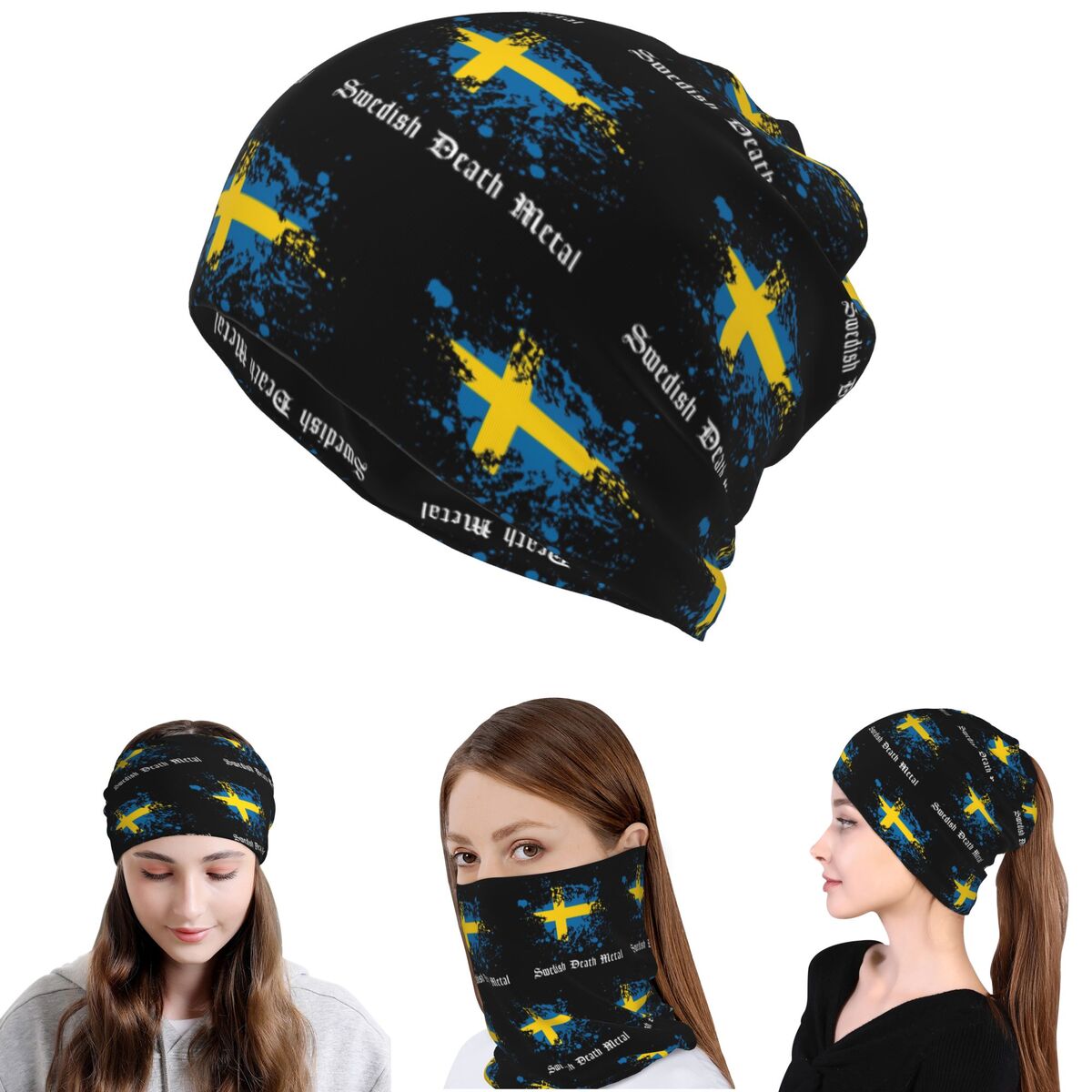 Swedish Death Metal Band Black - Knit Beanie Hat Warm recensione e prezzo