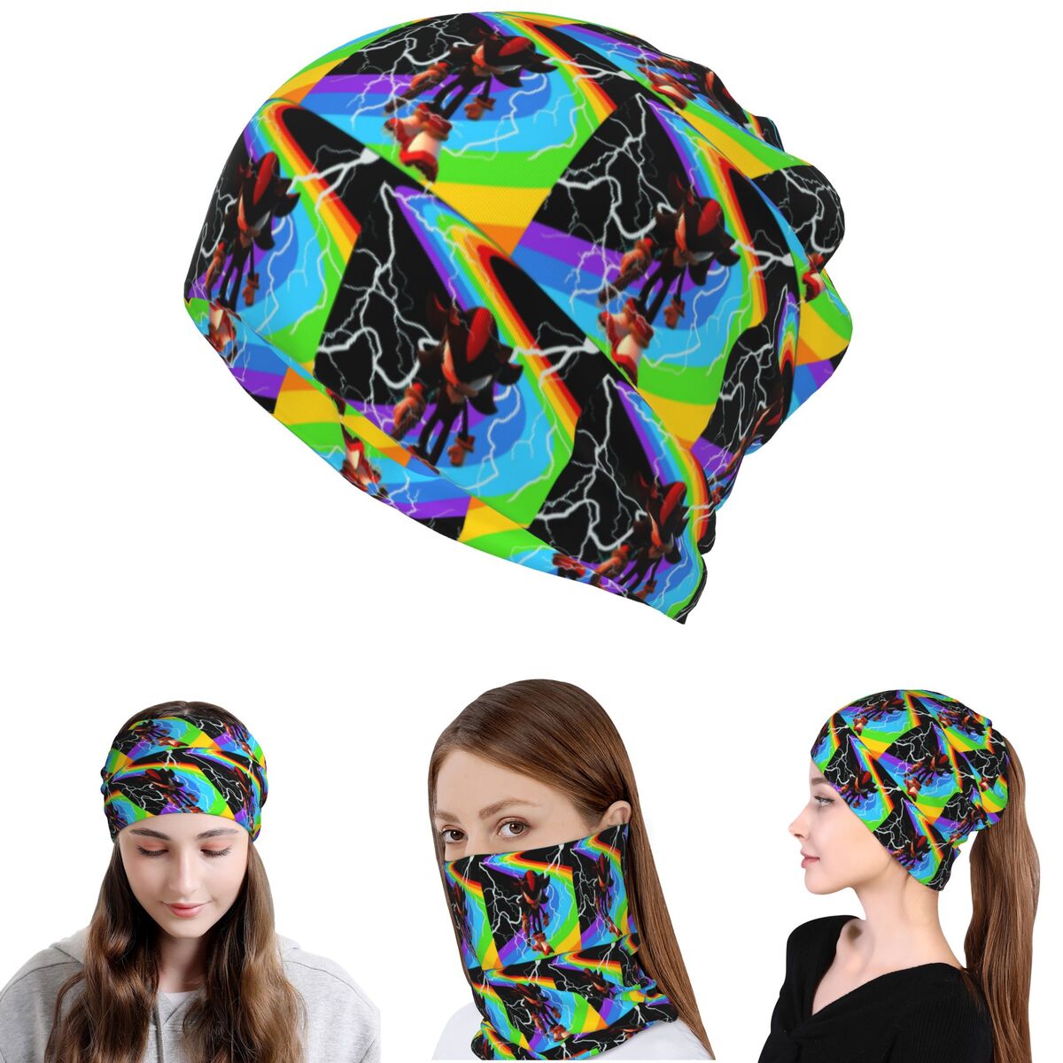 Shadow The Hedgehog Bandana Ne - Knit Beanie Hat Warm recensione e prezzo