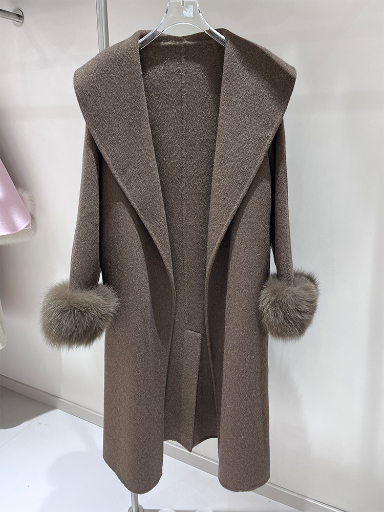 2025 New Wool Coat With Real F - Wool Coat Peacoat recensione e prezzo