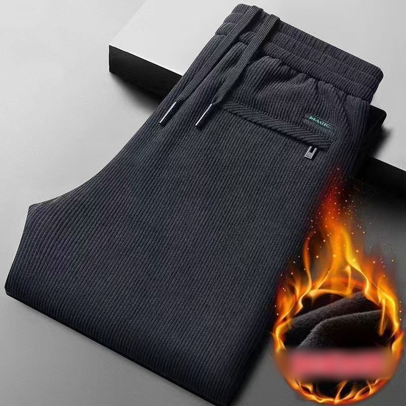 Black gray men's corduroy and  - Corduroy Pant Warm recensione e prezzo
