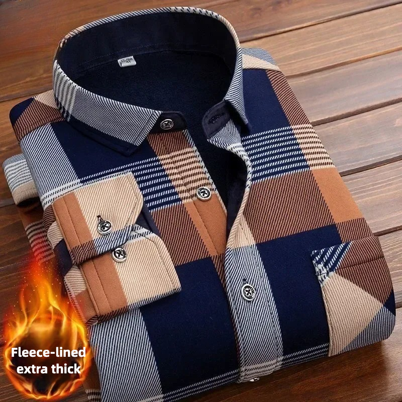 2025 Men's Winter Warm Long Sl - Flannel Shirt Lined recensione e prezzo