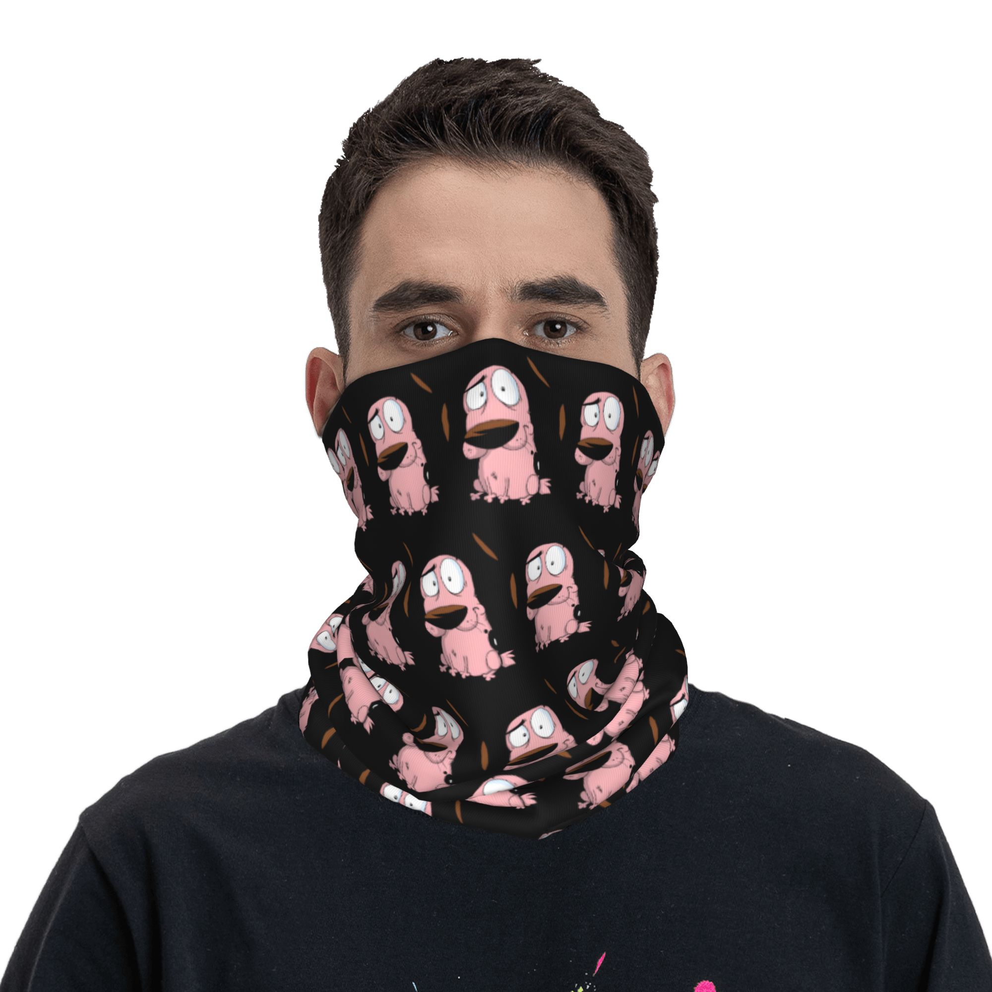 Custom Cartoon Courage Dog Win - Neck Gaiter Fleece recensione e prezzo