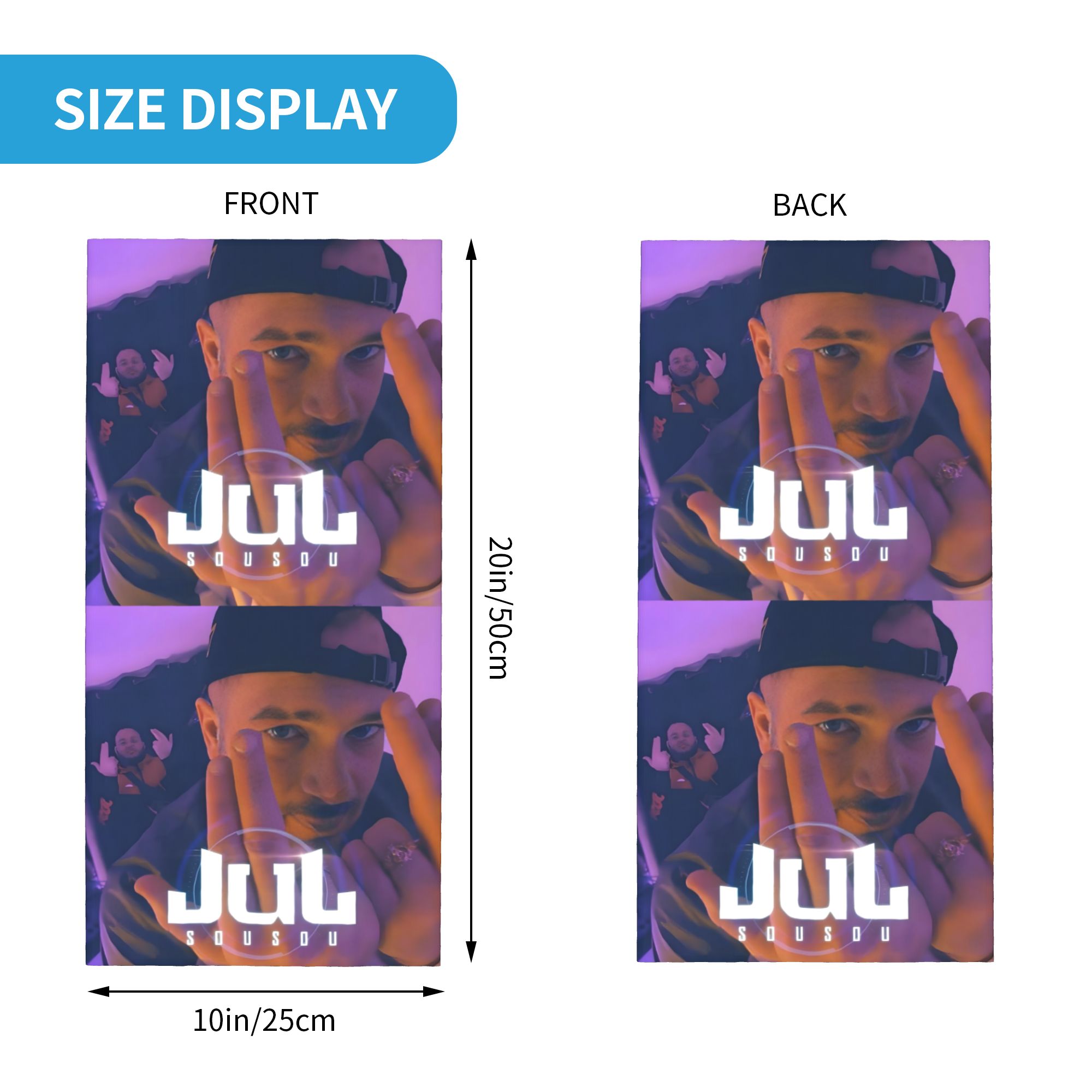 Custom JuL Rap Music Bandana W - Neck Gaiter Fleece recensione e prezzo