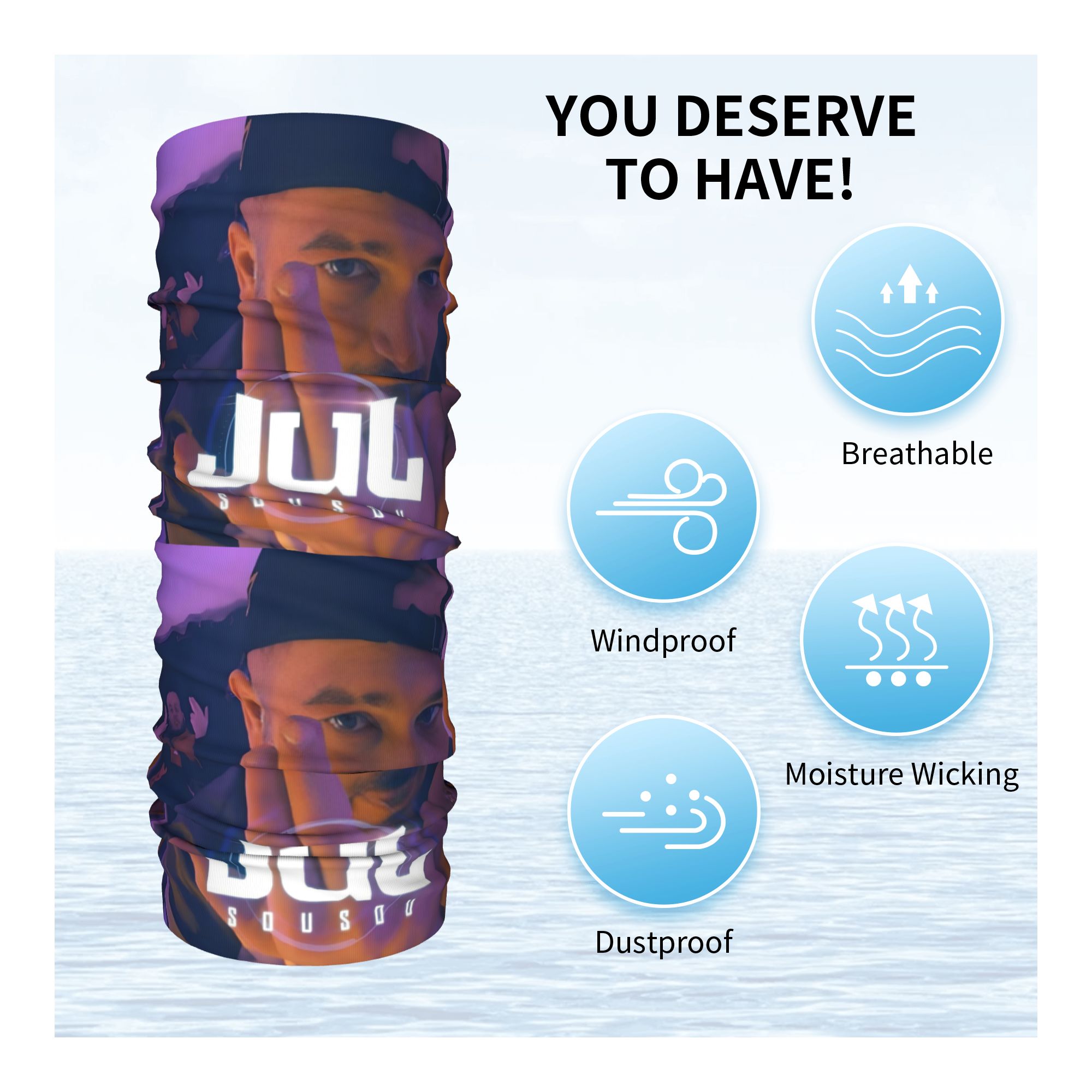 Custom JuL Rap Music Bandana W - Neck Gaiter Fleece recensione e prezzo