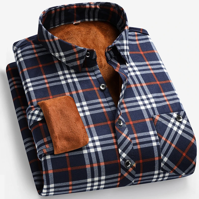 Autumn and Winter Men's Fleece - Flannel Shirt Lined recensione e prezzo