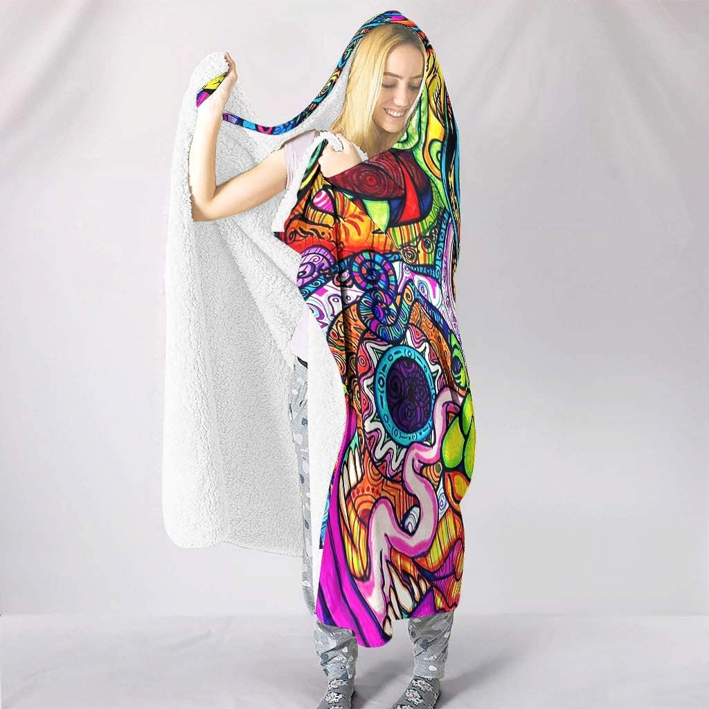 Abstract Bright Trippy Rainbow - Sherpa Hoodie Fleece recensione e prezzo