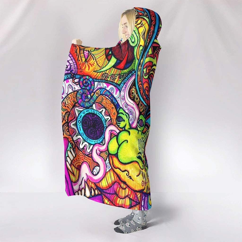 Abstract Bright Trippy Rainbow - Sherpa Hoodie Fleece recensione e prezzo