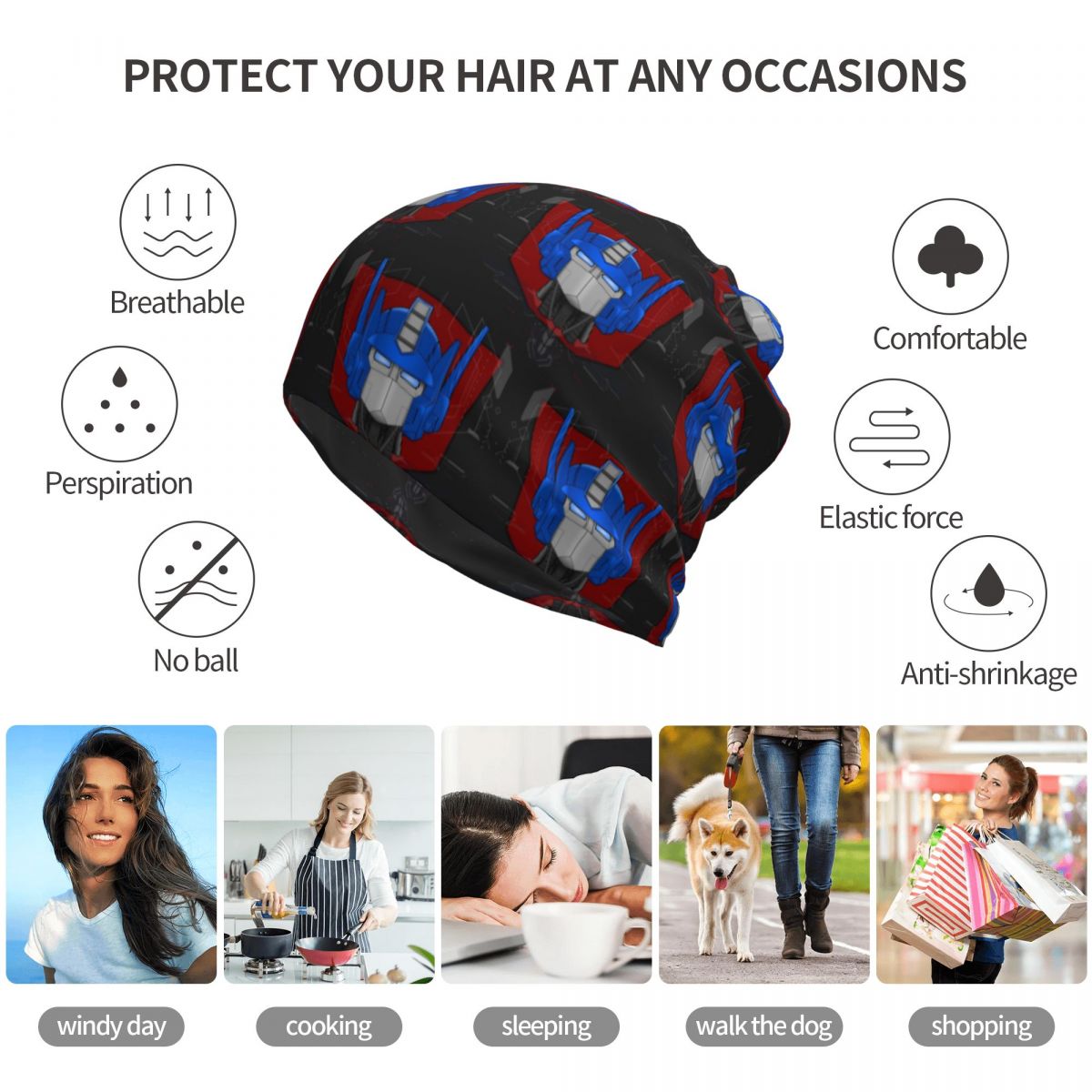 Optimus Prime Bust Bandana Nec - Knit Beanie Hat Warm recensione e prezzo