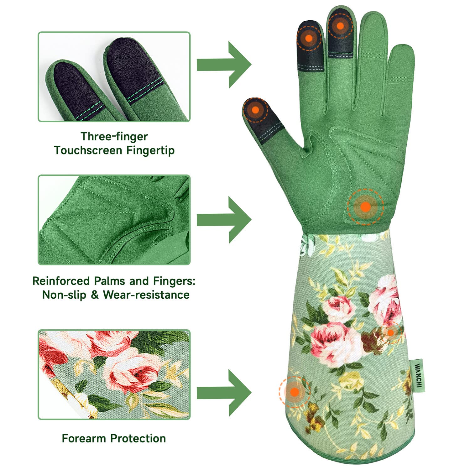 Women's Long Gardening Gloves, - Touch Screen Gloves recensione e prezzo