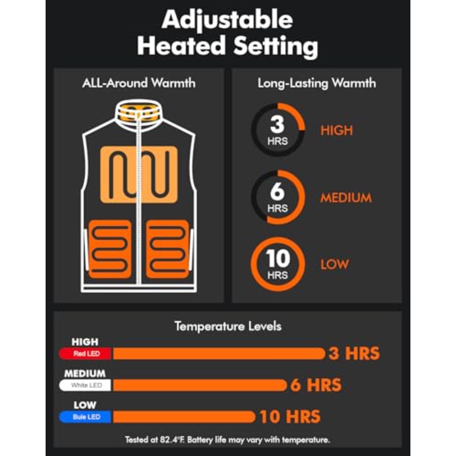 Men's Lightweight Heated Vest  - Heated Vest Battery recensione e prezzo